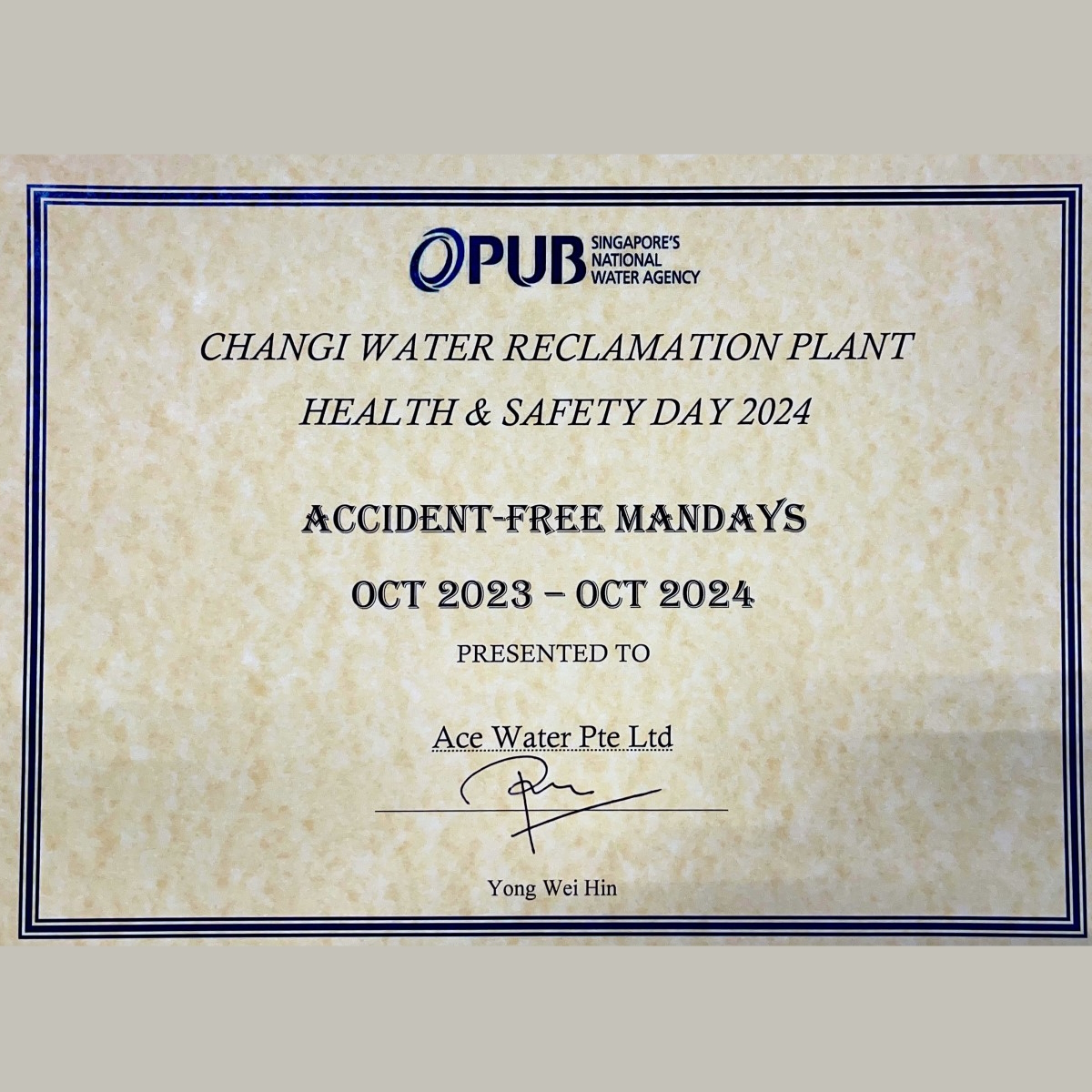 CWRP Accident Free Mandays